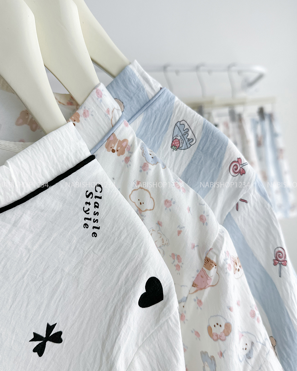Đồ Ngủ Số 24-C Pijama Cổ Tim Hình
