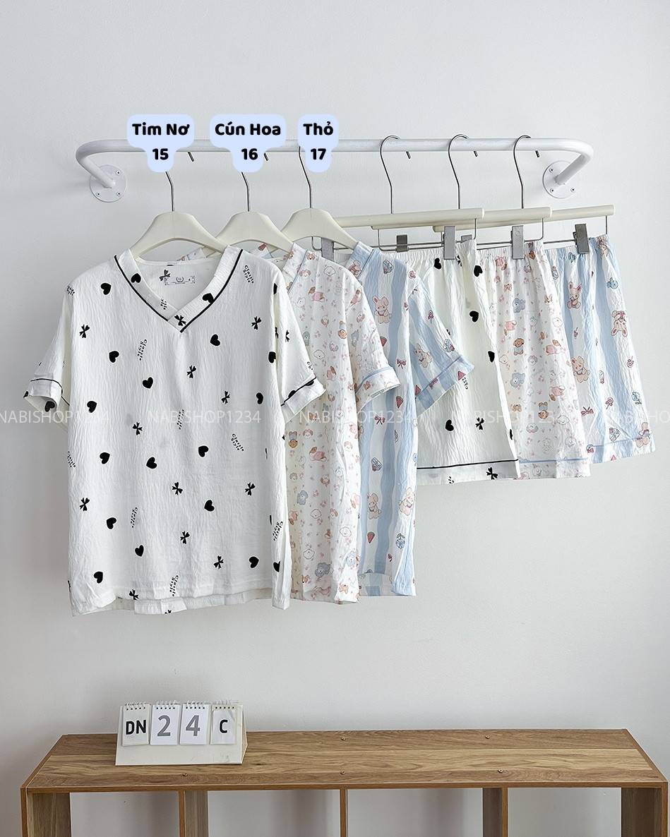 Đồ Ngủ Số 24-C Pijama Cổ Tim Hình