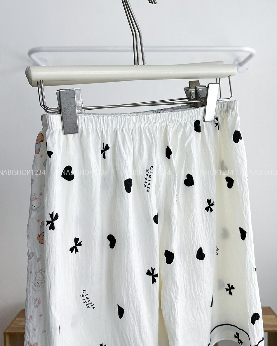 Đồ Ngủ Số 24-C Pijama Cổ Tim Hình