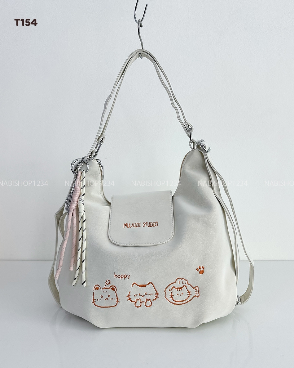 Túi Số 154-H 6325 Da 2 Kiểu Thêu Mèo + MK