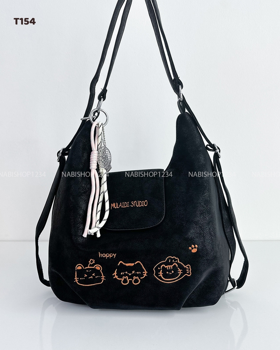 Túi Số 154-H 6325 Da 2 Kiểu Thêu Mèo + MK