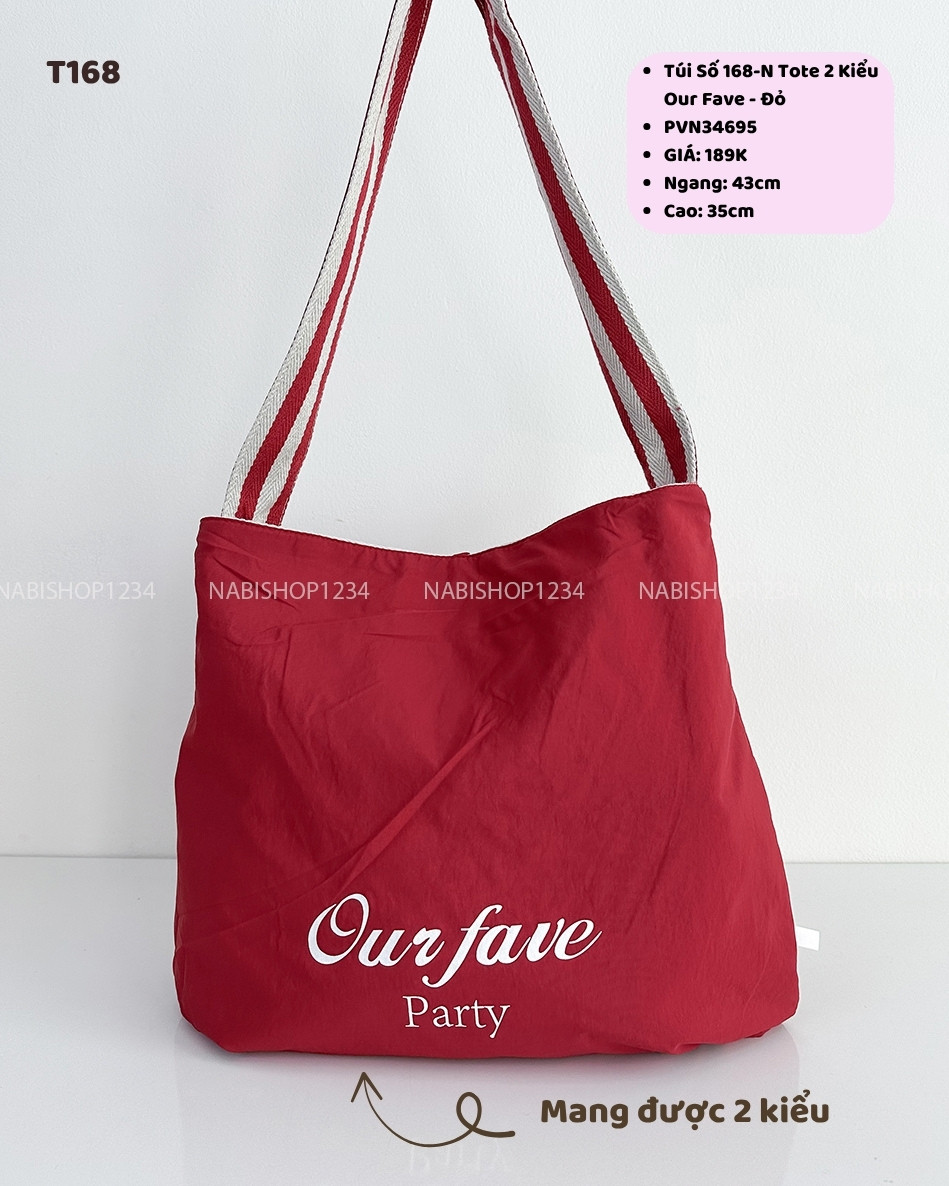 Túi Số 168-N Tote 2 Kiểu Our Fave