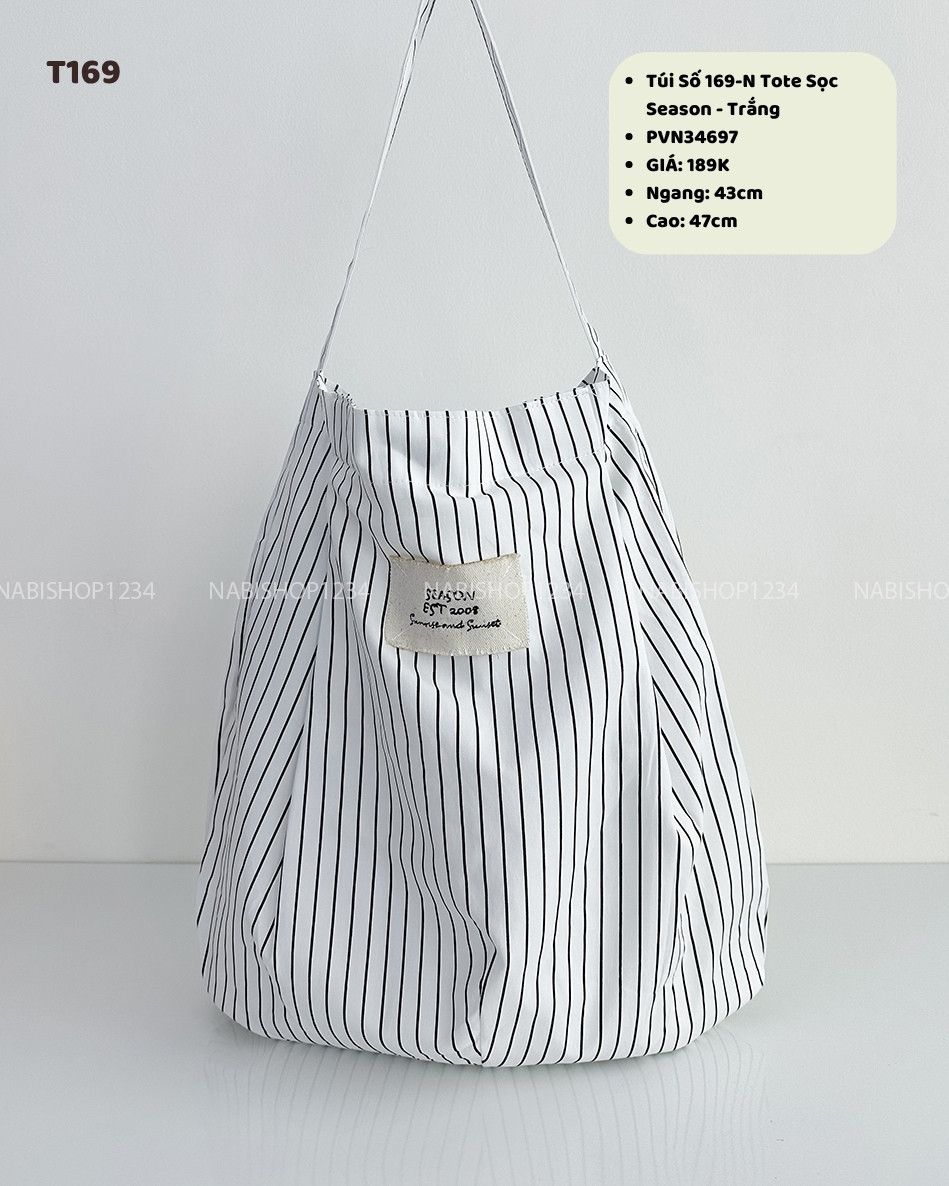 Túi Số 169-N Tote Sọc Season