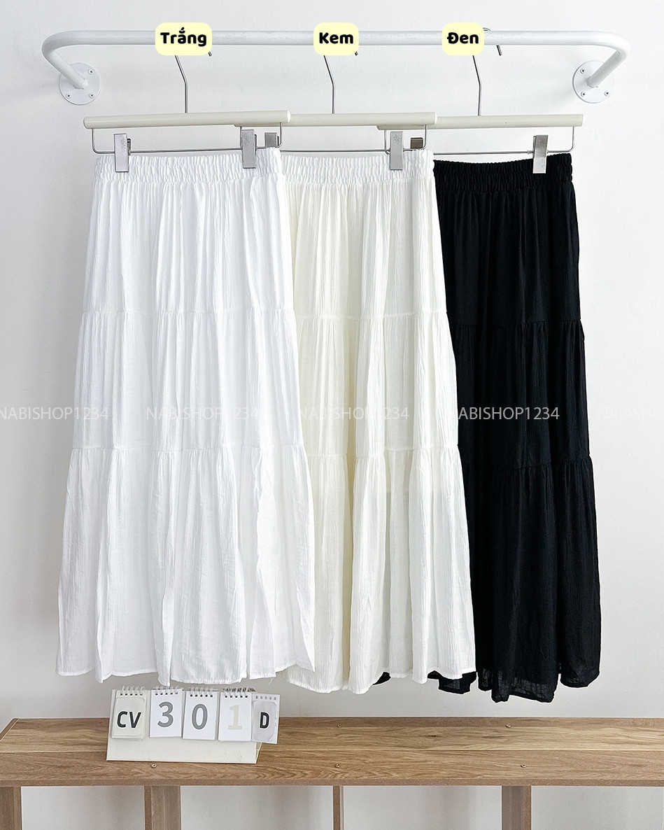 Chân Váy Số 301-D 6898 Dài Tơ 3 Tầng