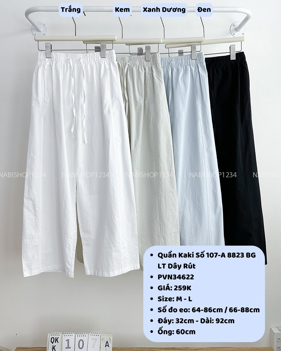 Quần Kaki Số 107-A 8823 BG LT Dây Rút