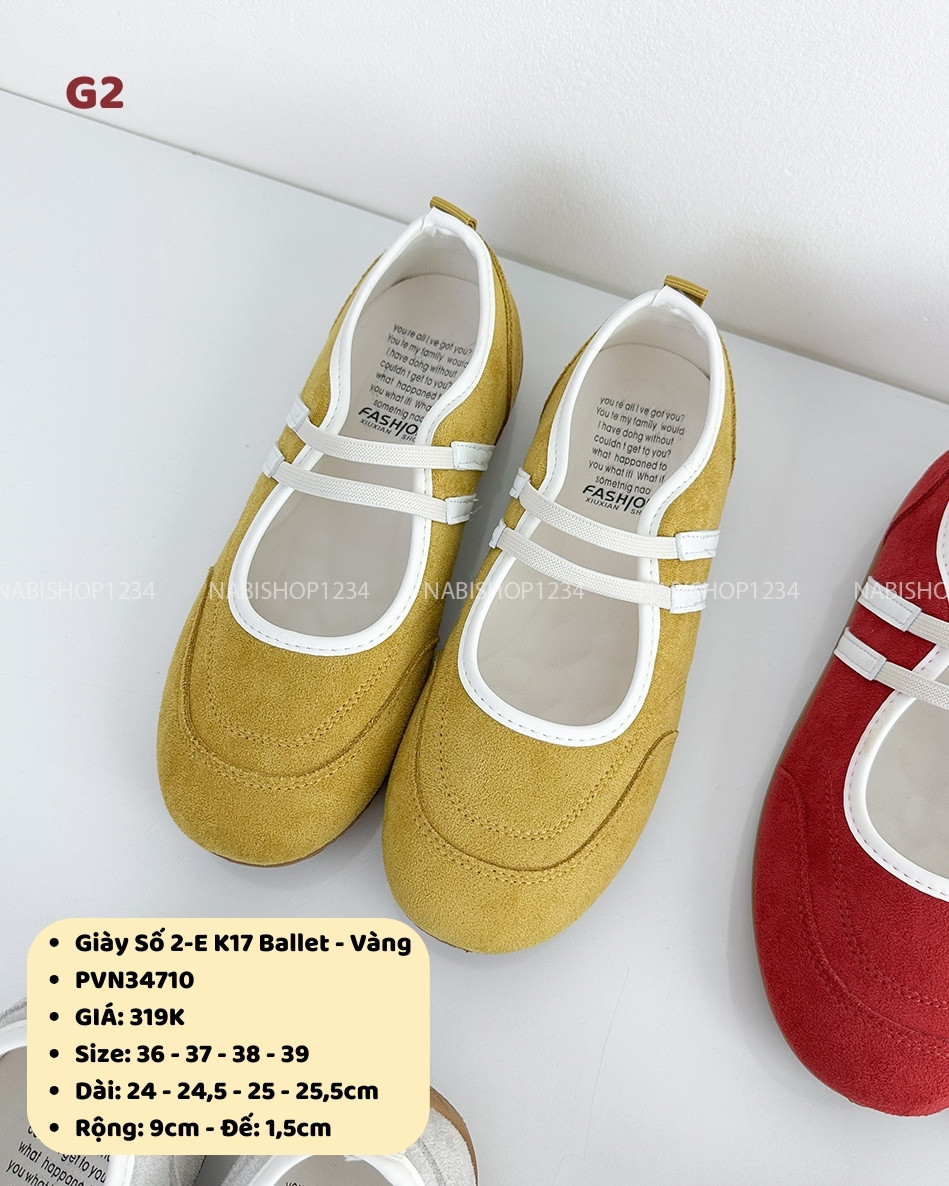 Giày Số 2-E K17 Ballet Thể Thao 2 Quai