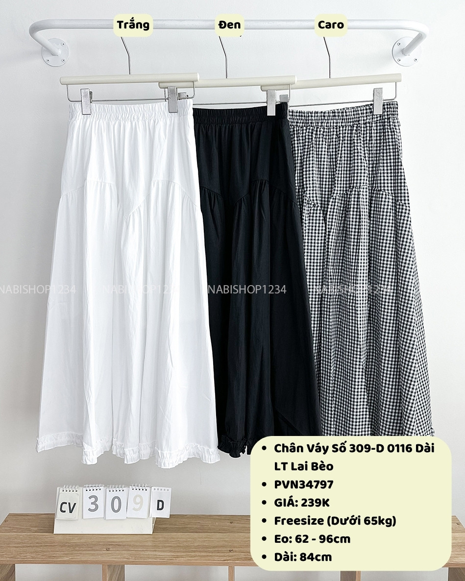Chân Váy Số 309-D 0116 Dài LT Lai Bèo