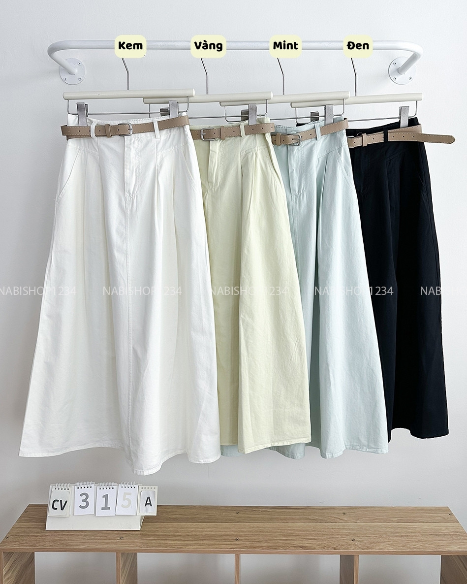 Chân Váy Số 315-A 25389 Dài Kaki + Nịt