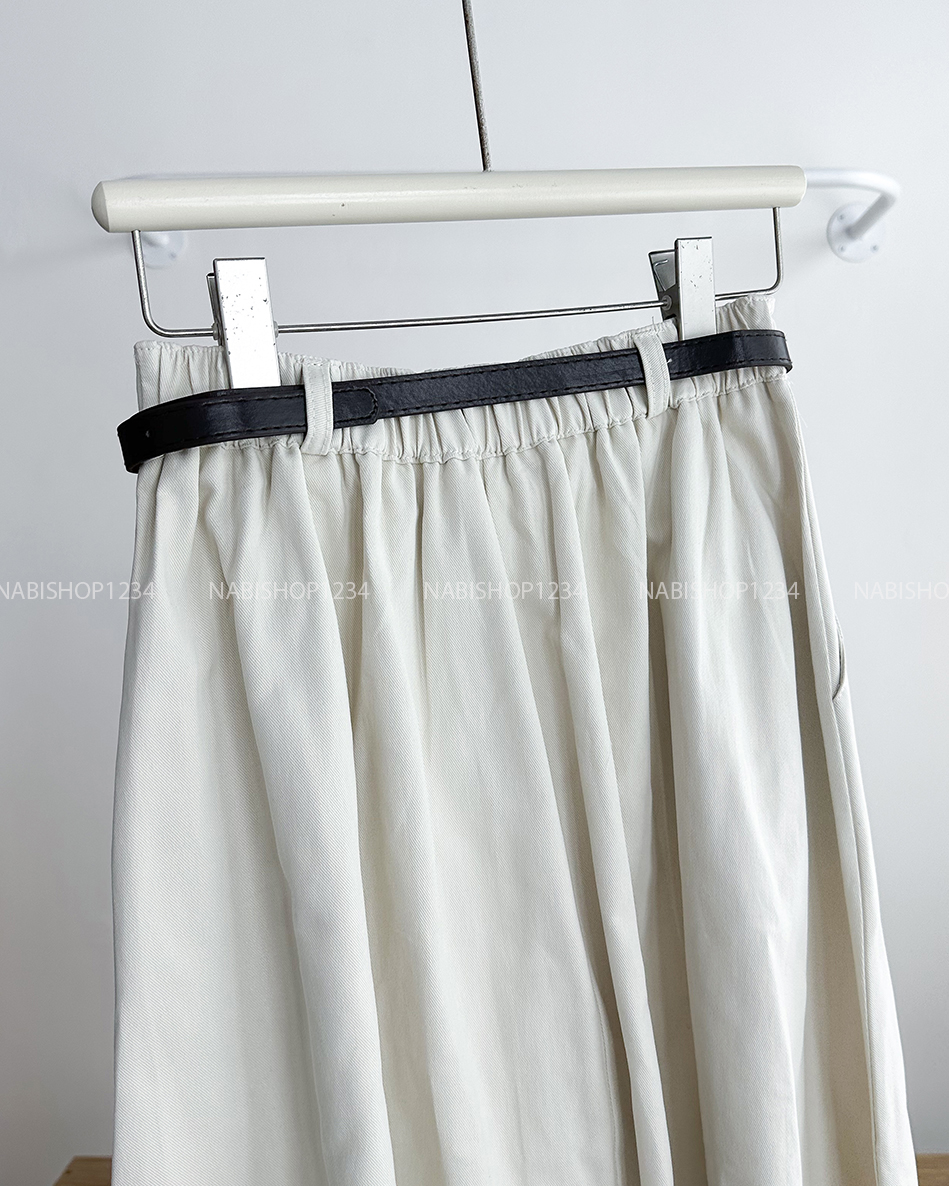 Chân Váy Số 316-A 9301 Dài Kaki Túi Nút + Nịt