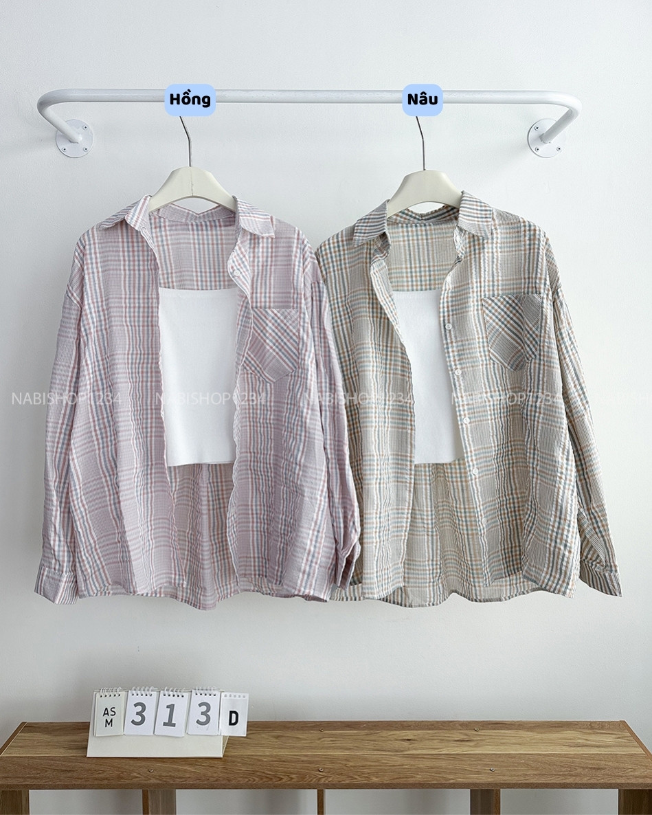 Áo Sơ Mi Số 313-D 60289 TD Kẻ Nhỏ + 2 Dây