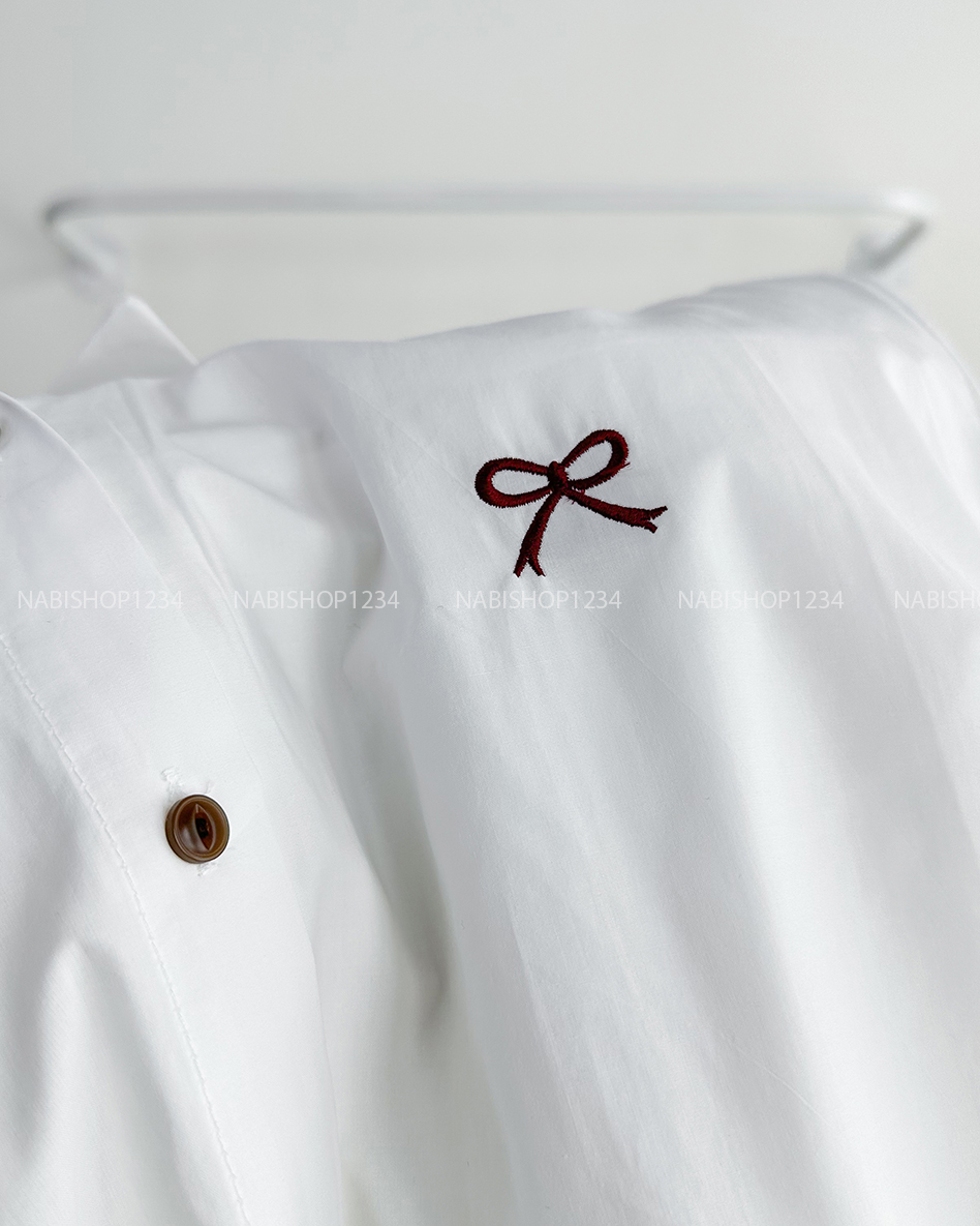 Áo Sơ Mi Số 315-D 2065 TD Thêu Nơ