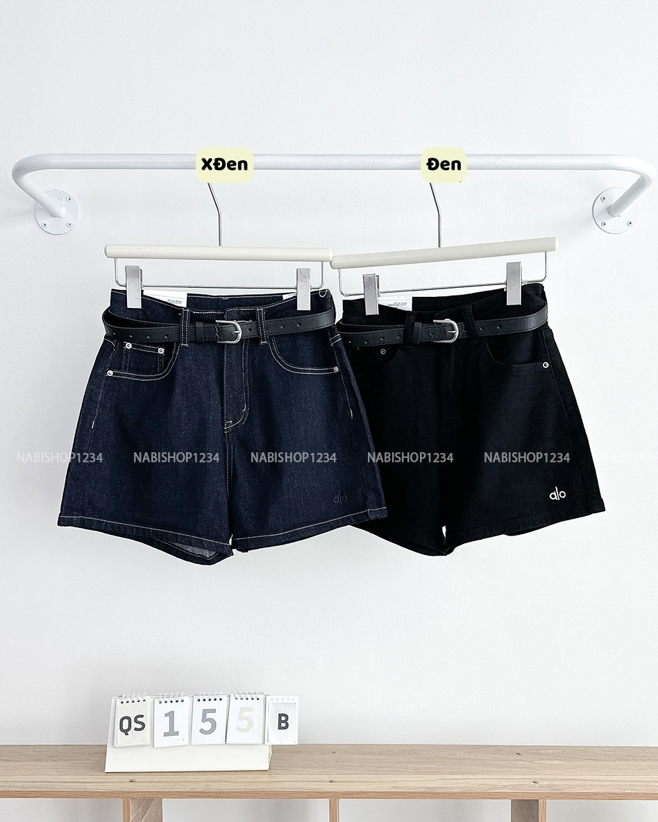 Quần Short Số 155-B 2690 Jean Thêu Chữ + Nịt
