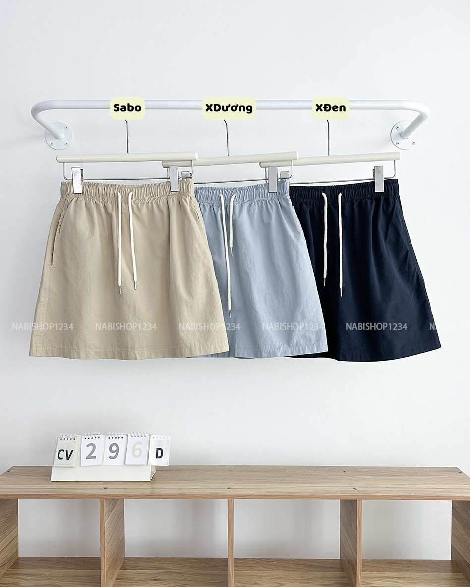 Chân Váy Số 296-D 2350 Ngắn Kaki Dây Rút