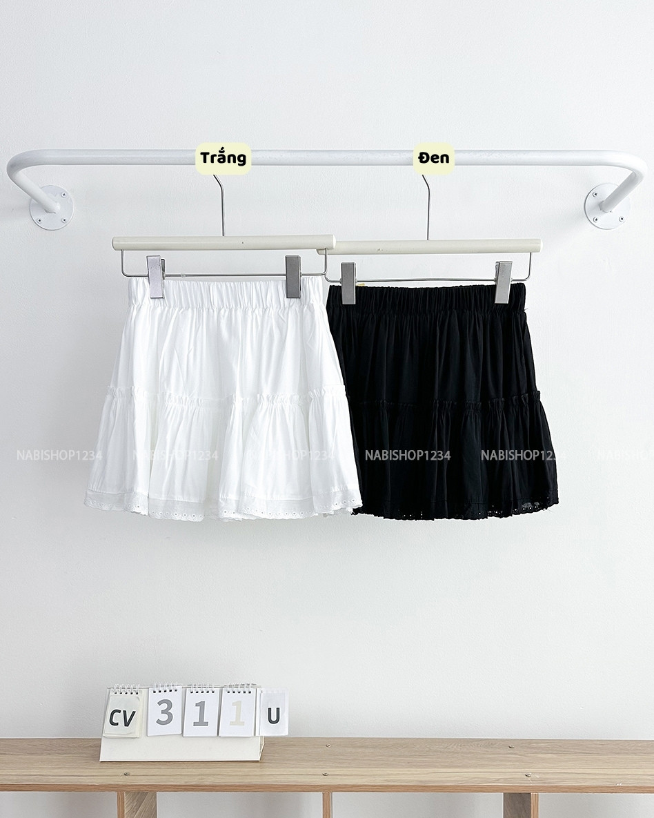 Chân Váy Số 311-U 669 Ngắn LT Lai Ren