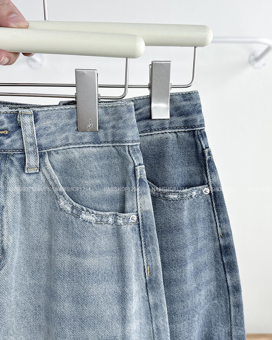 Chân Váy Số 319-B 7112 Dài Jean Túi Rách