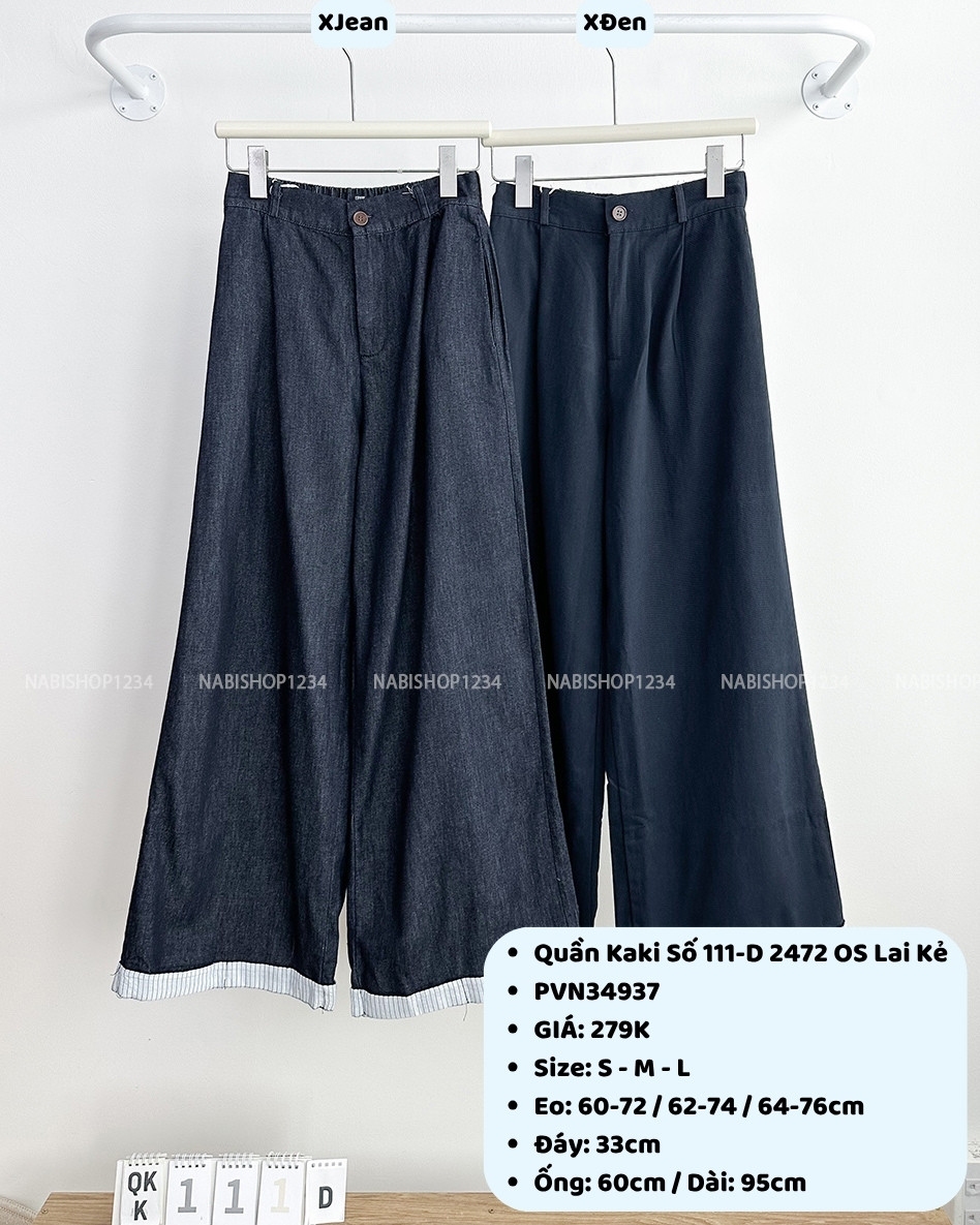 Quần Kaki Số 111-D 2472 OS Lai Kẻ