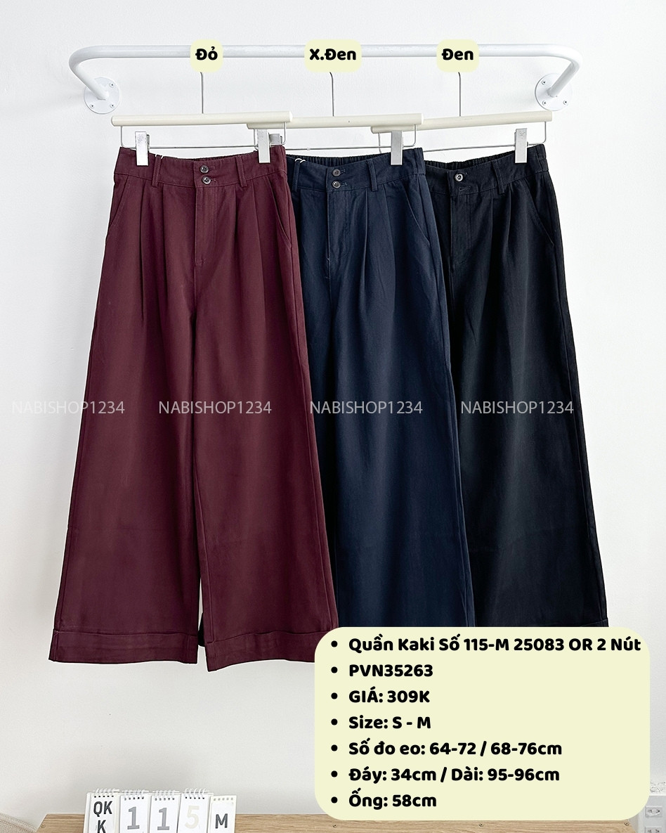 Quần Kaki Số 115-M 25083 OR 2 Nút