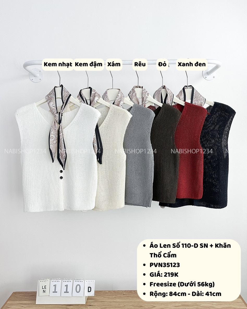 Áo Len Số 110-D SN + Khăn Thổ Cẩm