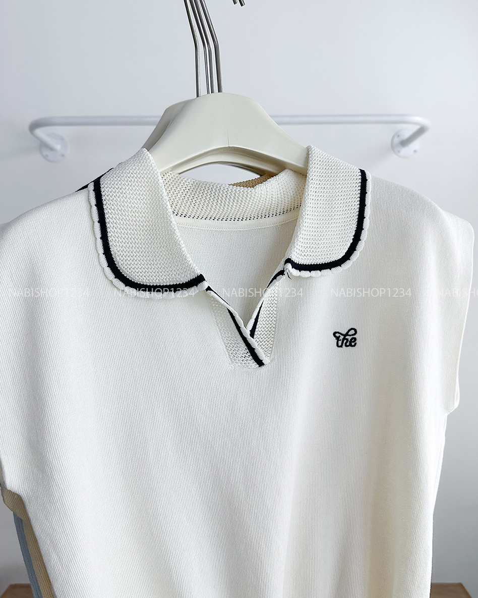 Áo Len Số 111-D Polo Cổ Viền Thêu Chữ