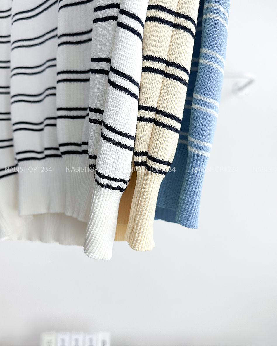 Áo Len Số 111-D Polo Cổ Viền Thêu Chữ