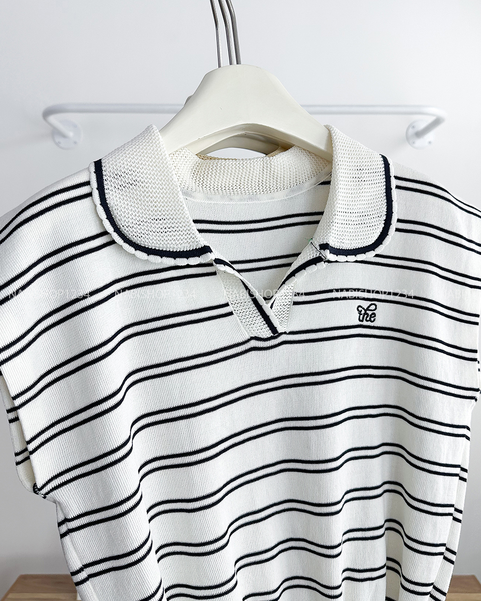 Áo Len Số 111-D Polo Cổ Viền Thêu Chữ