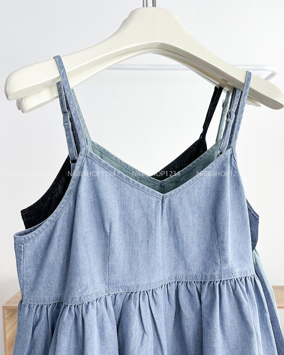 Áo Kiểu Số 296-D 73603 BBD 2Dây Denim