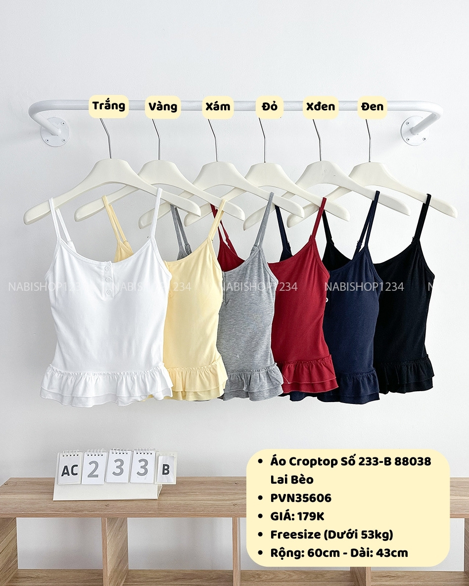 Áo Croptop Số 233-B 88038 Bra Lai Bèo