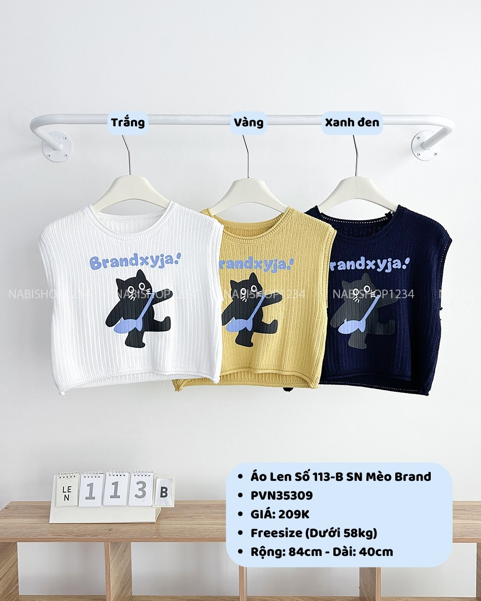 Áo Len Số 113-B SN Mèo Brand