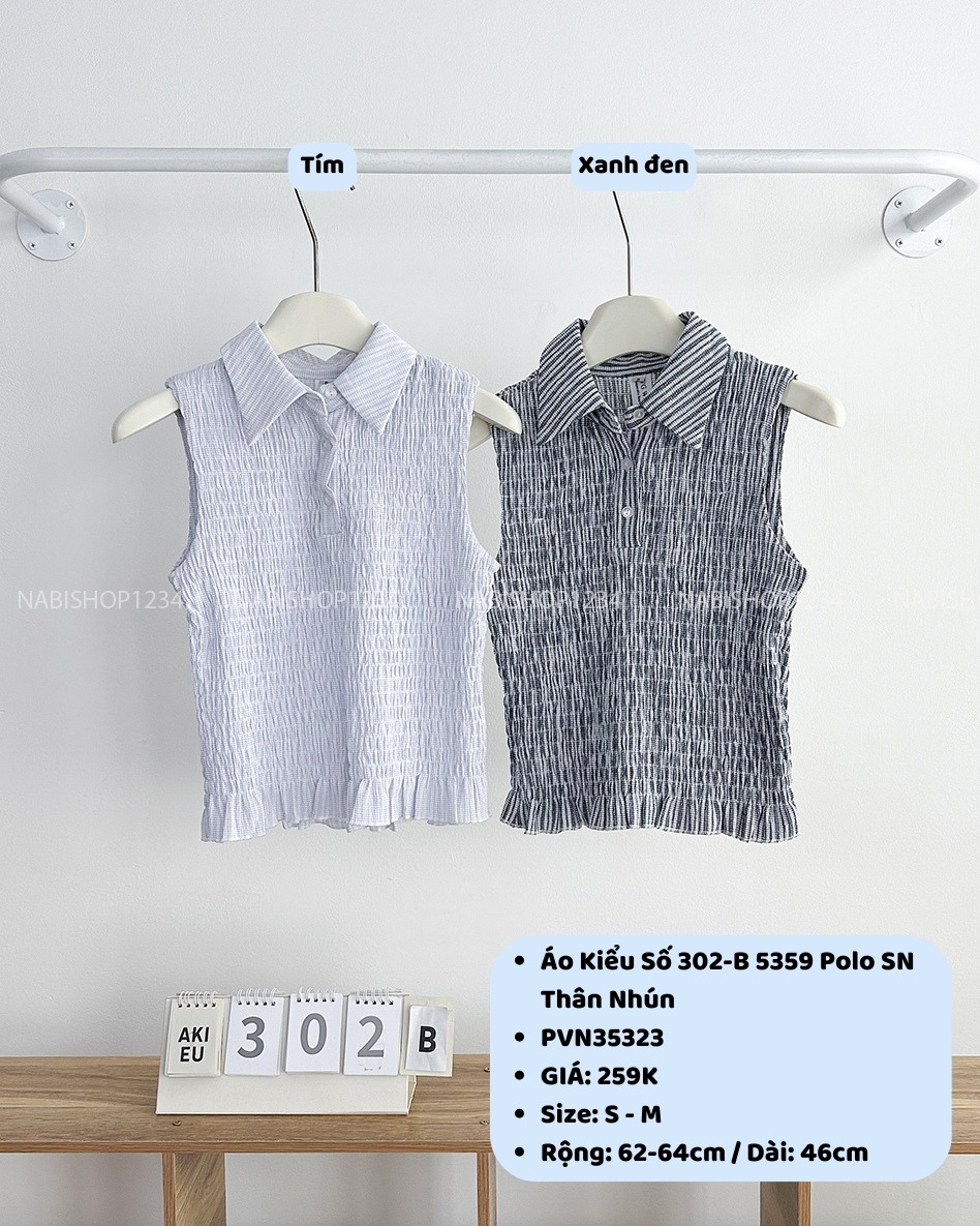 Áo Kiểu Số 302-B 5359 Polo SN Thân Nhún