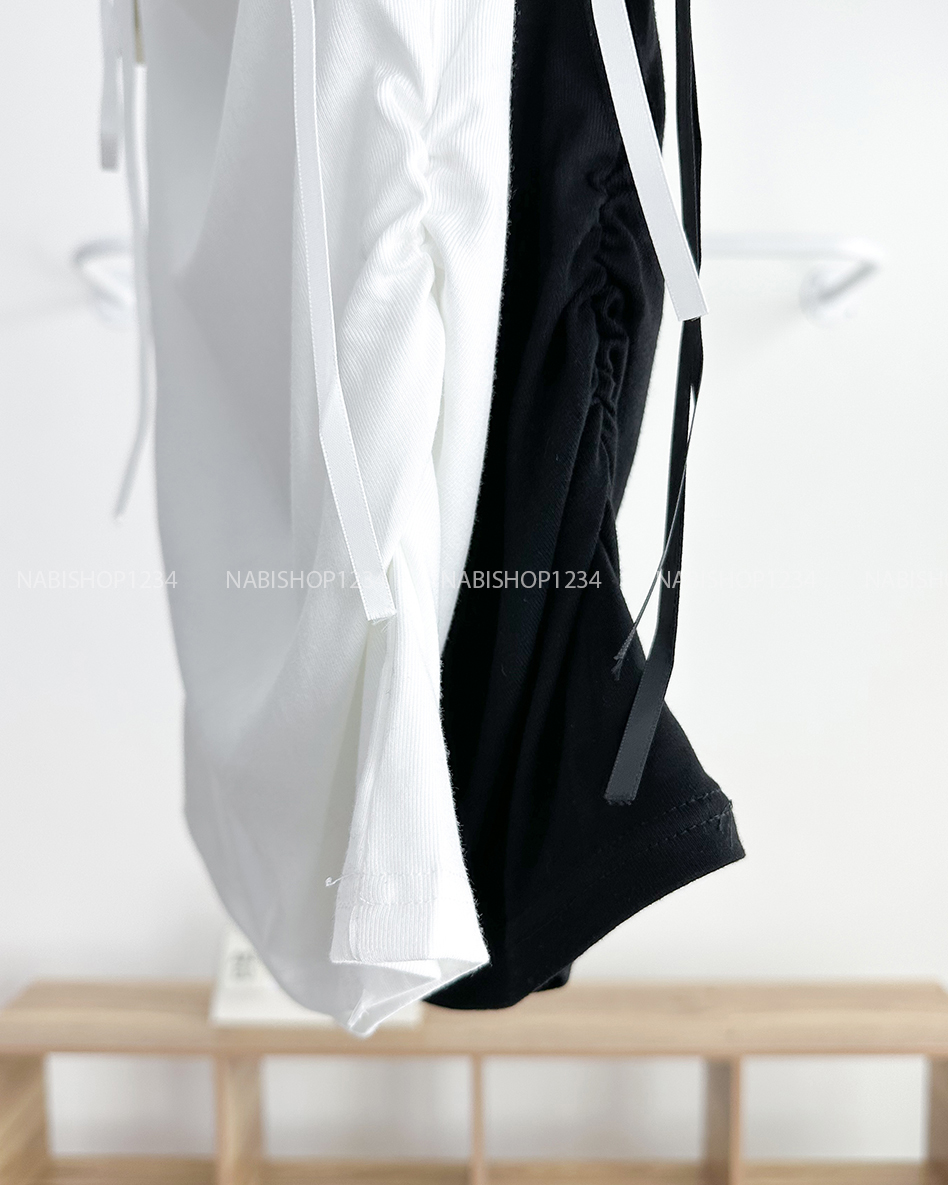 Áo Kiểu Số 301-B 5290 Thân Nhún Nơ Vai