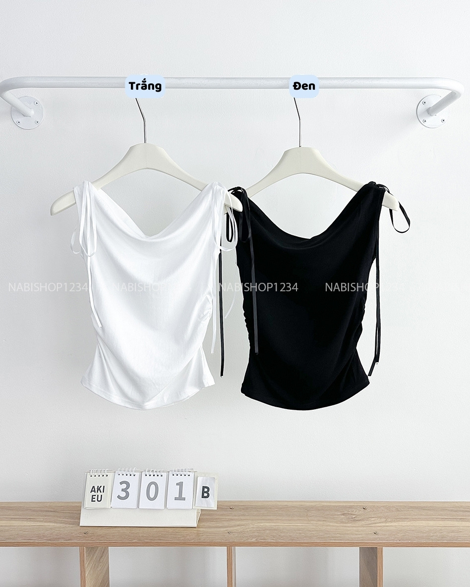 Áo Kiểu Số 301-B 5290 Thân Nhún Nơ Vai