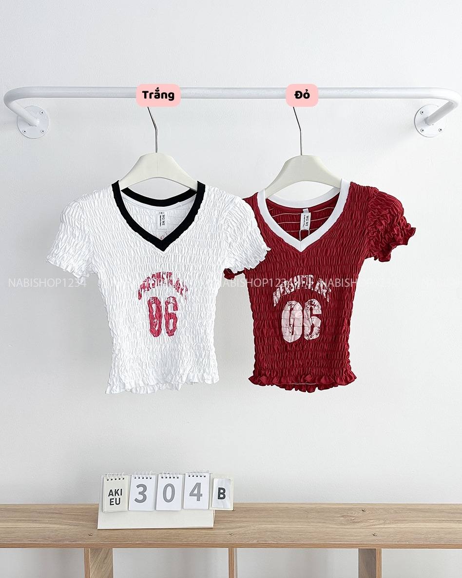 Áo Kiểu Số 304-B 5902 Cổ V Viền Nhún 06