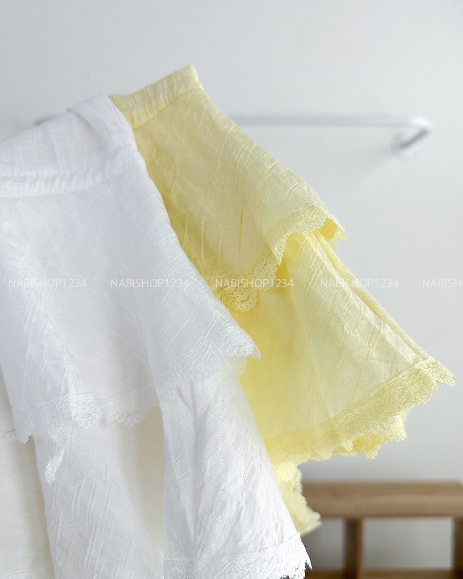 Áo Kiểu Số 307-B 1261 Cánh Tiên Tầng Ren