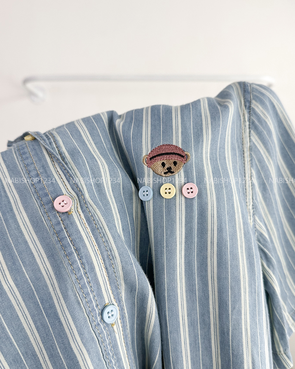 Áo Sơ Mi Số 327-B 70513 TN Kẻ Gấu Nút Màu