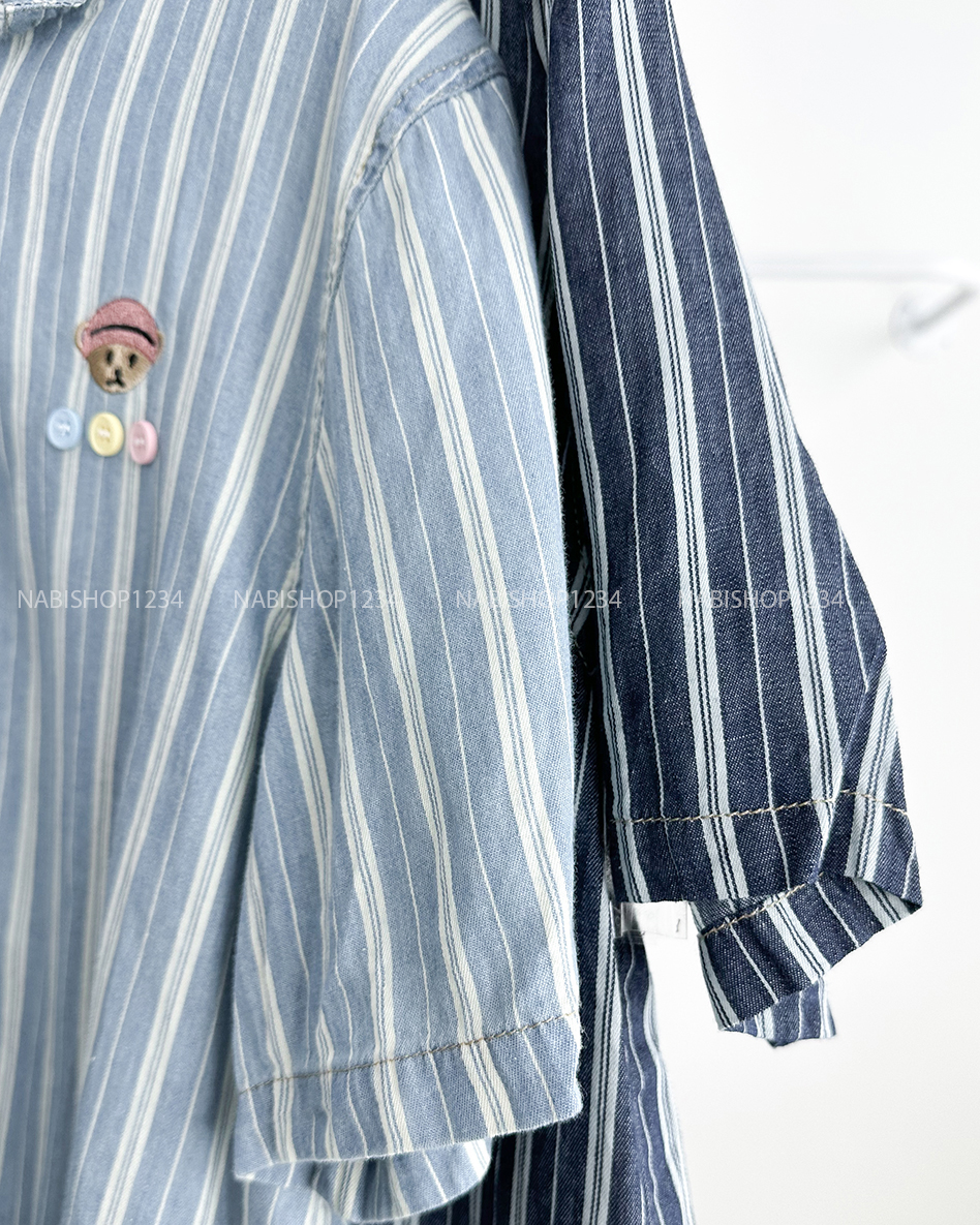 Áo Sơ Mi Số 327-B 70513 TN Kẻ Gấu Nút Màu