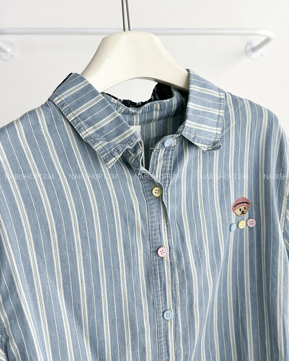 Áo Sơ Mi Số 327-B 70513 TN Kẻ Gấu Nút Màu