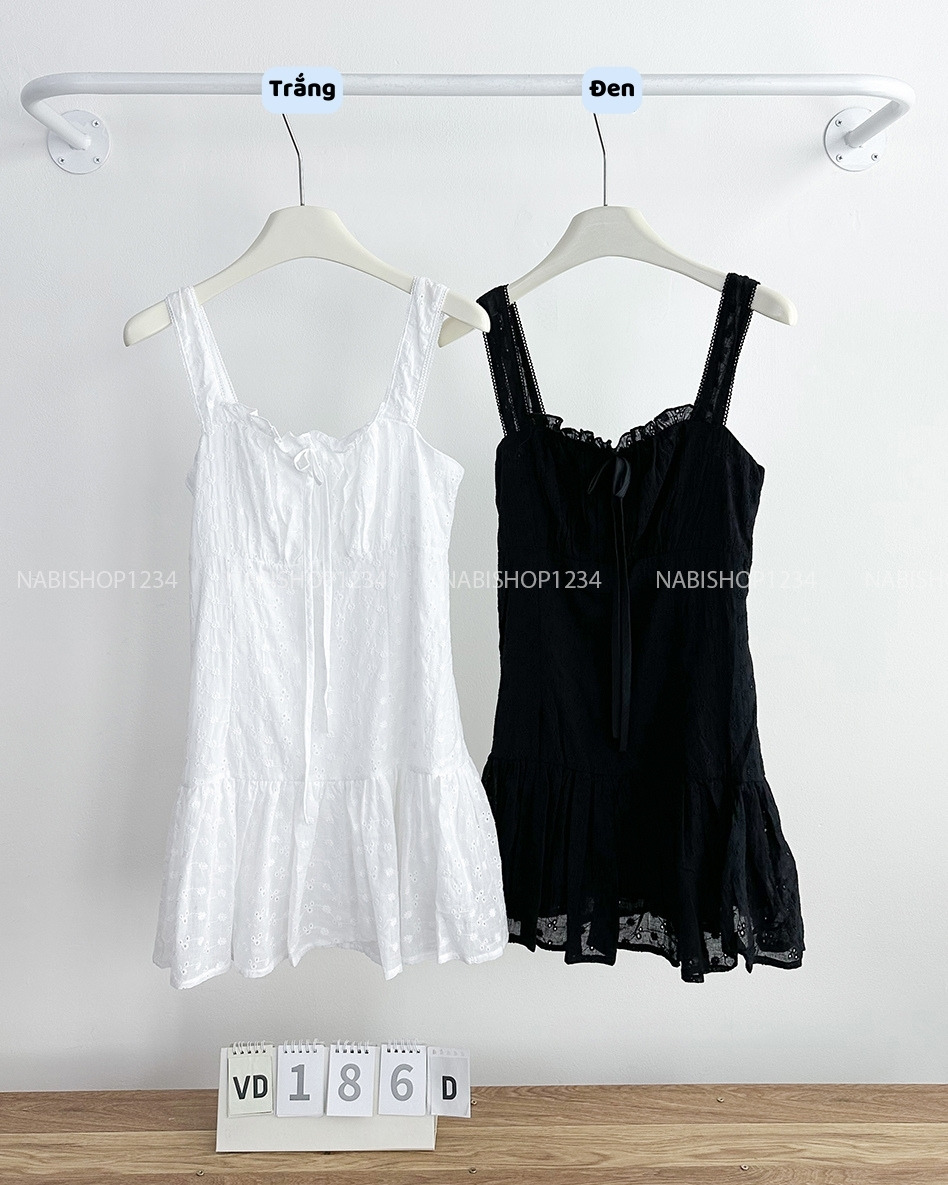 Váy Số 186-D 9098 2s Bản To Hoa Nổi