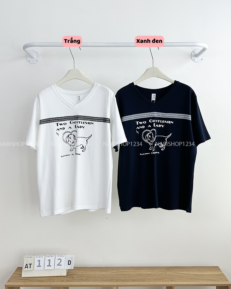 Áo Thun Số 112-D 3314 TN Viền Ren Cún