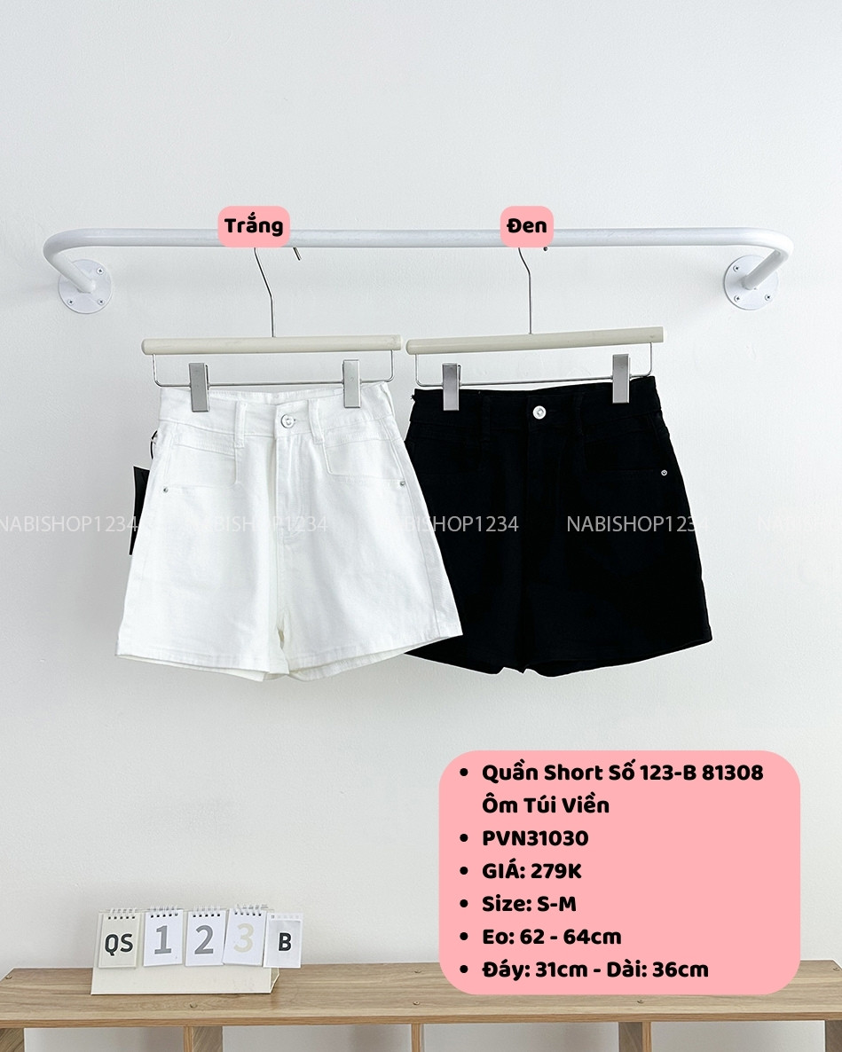 Quần Short Số 123-B 81308 Ôm Túi Viền