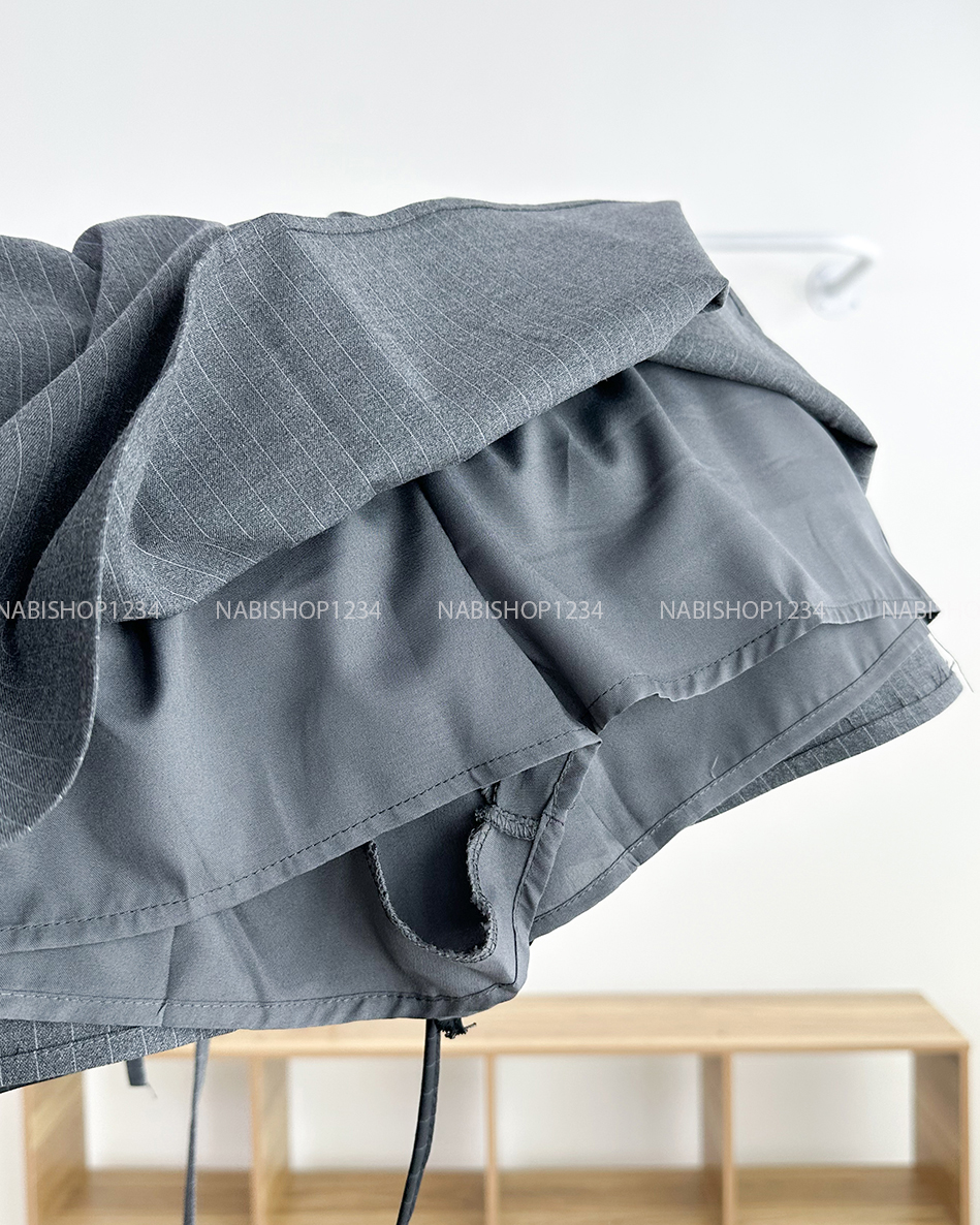 Chân Váy Số 215-D 1013 Ngắn Sọc Chìm
