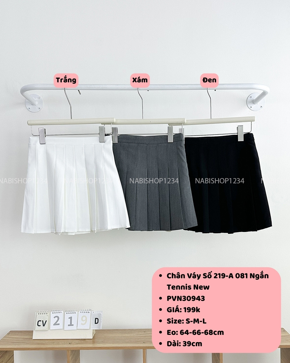 Chân Váy Số 219-A 081 Ngắn Tennis New