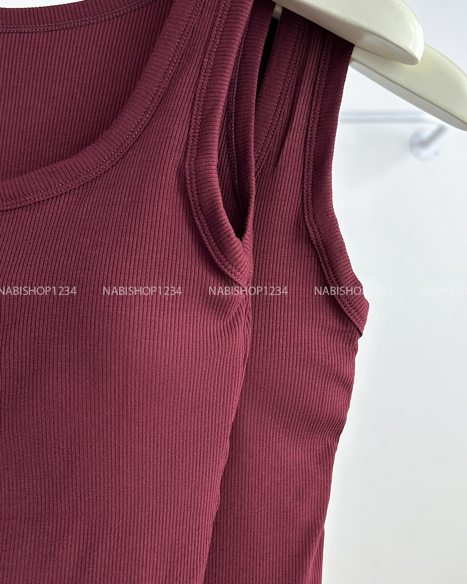 Áo Croptop Số 195-B 6682 Bra Trơn Gân