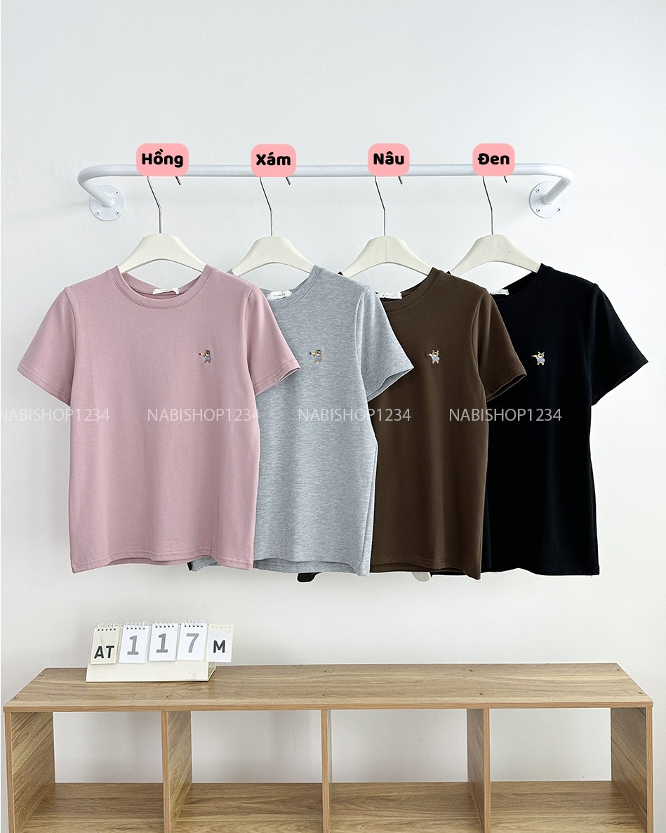 Áo Thun Số 117-M 8350 TN Thêu Gấu