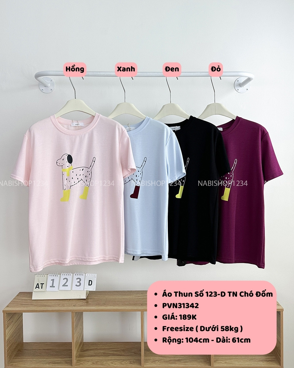 Áo Thun Số 123-D TN Chó Đốm