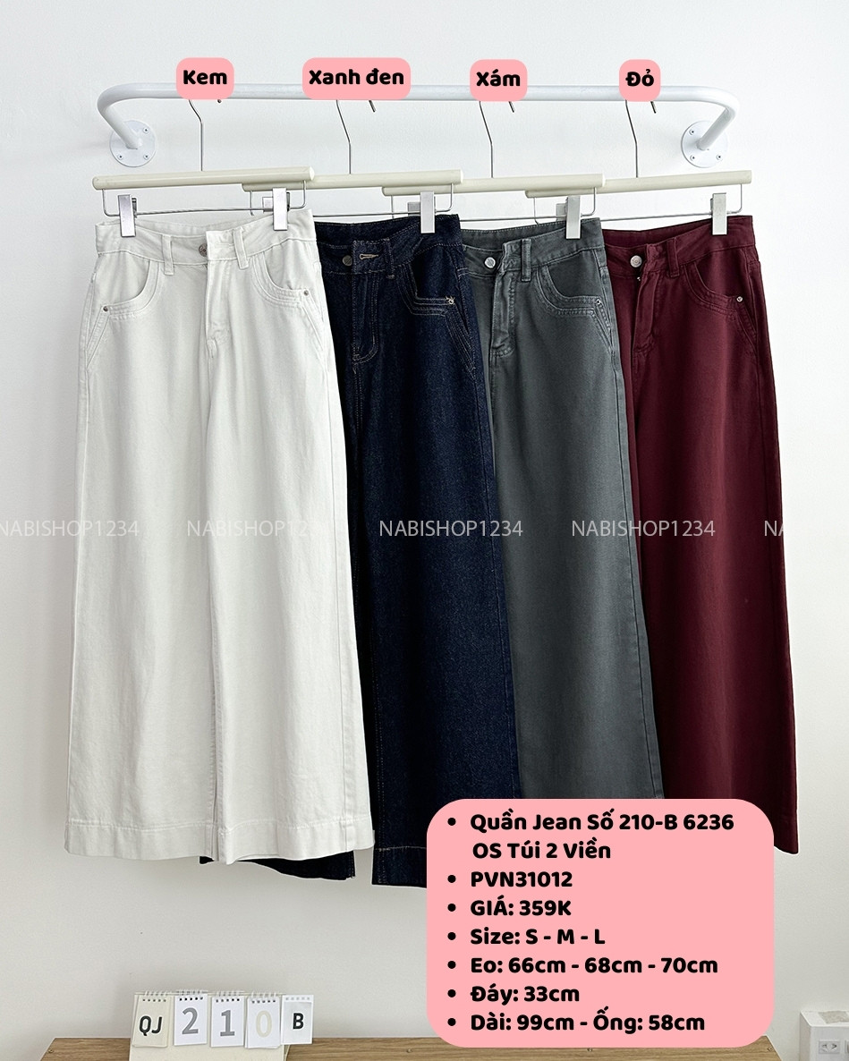 Quần Jean Số 210-B 6236 OS Túi 2 Viền