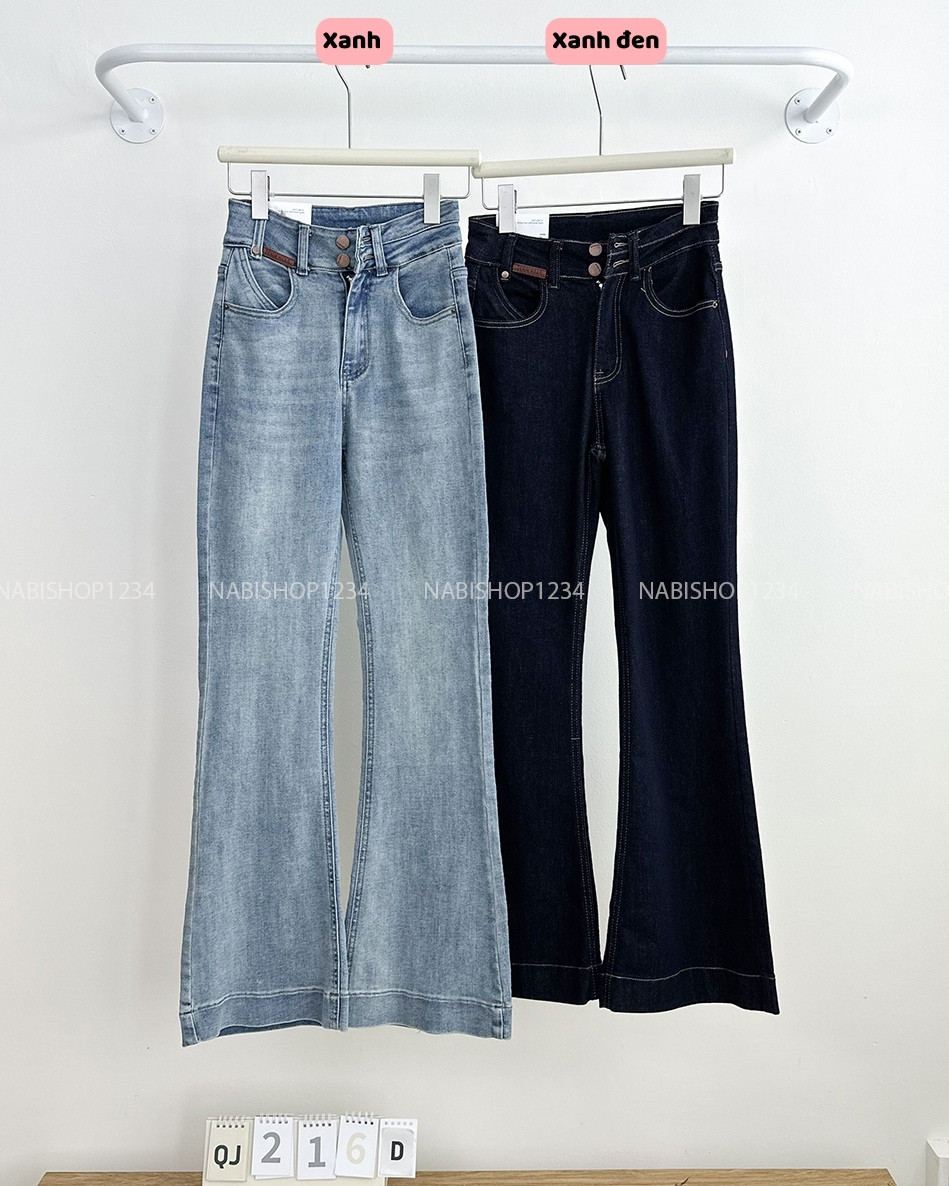 Quần Jean Số 216-D 80193 Ống Loe Tag 2 Nút