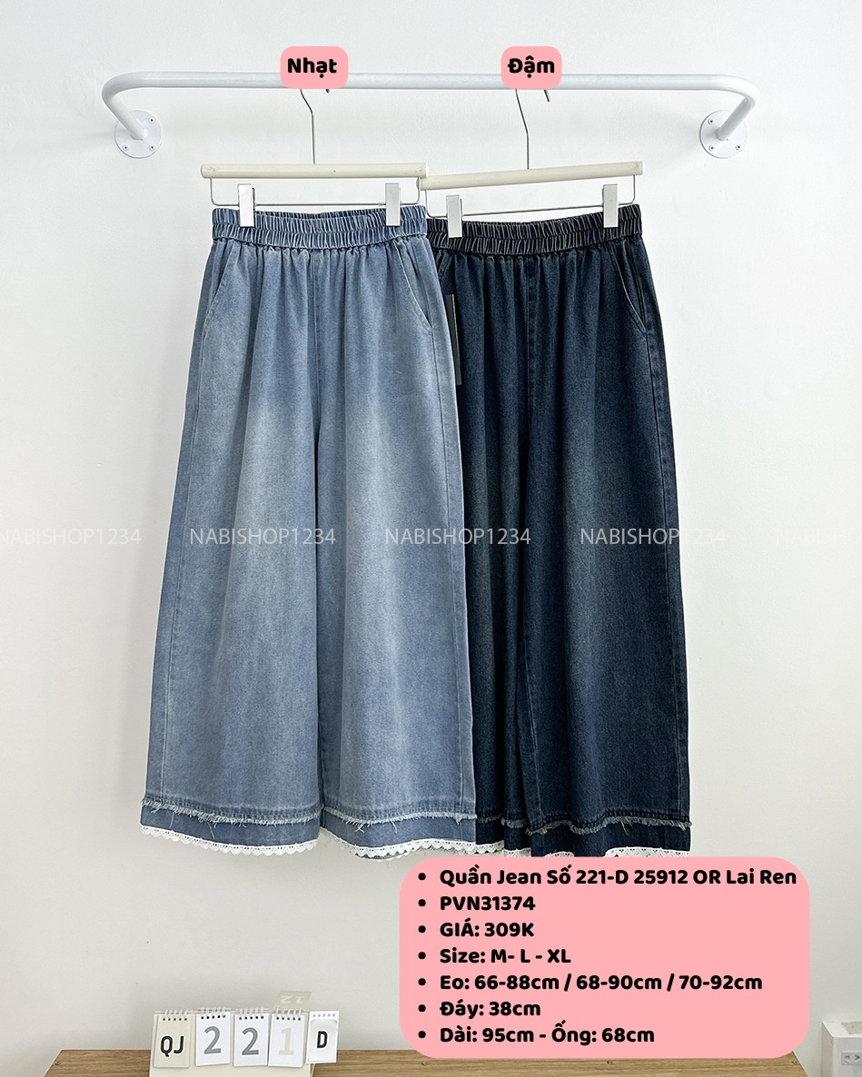 Quần Jean Số 221-D 25912 OR Lai Ren
