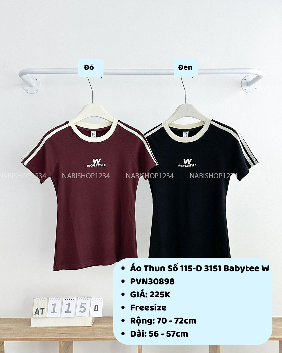 Áo Thun Số 115-D 3151 Babytee W