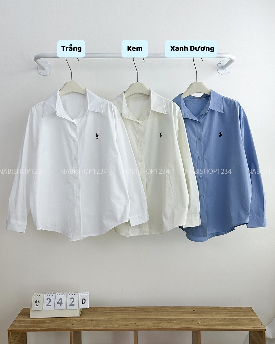 Áo Sơ Mi Số 242-D 8617 TD Thêu Ngựa