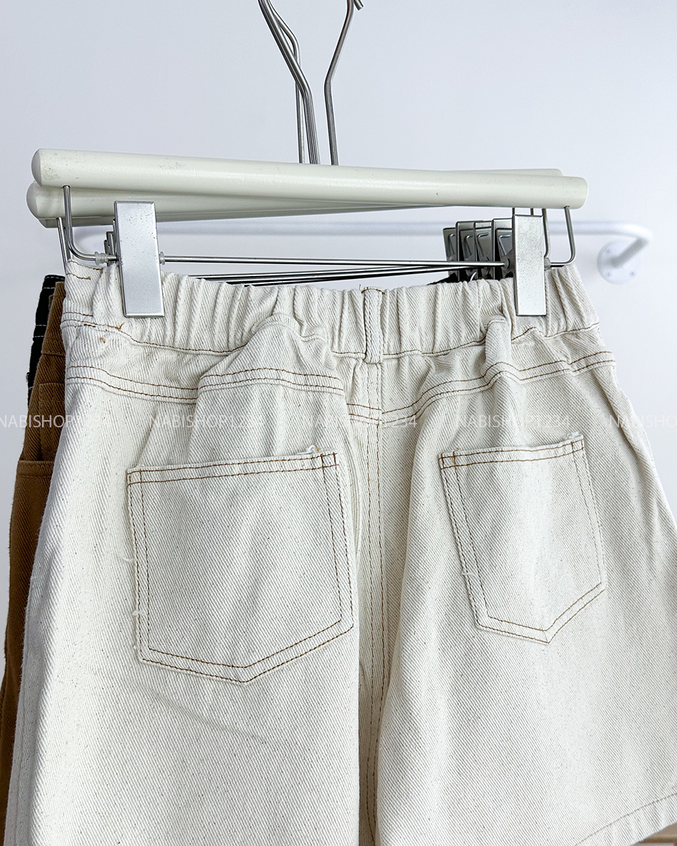 Quần Short Số 124-D 867 Kaki Viền Chỉ